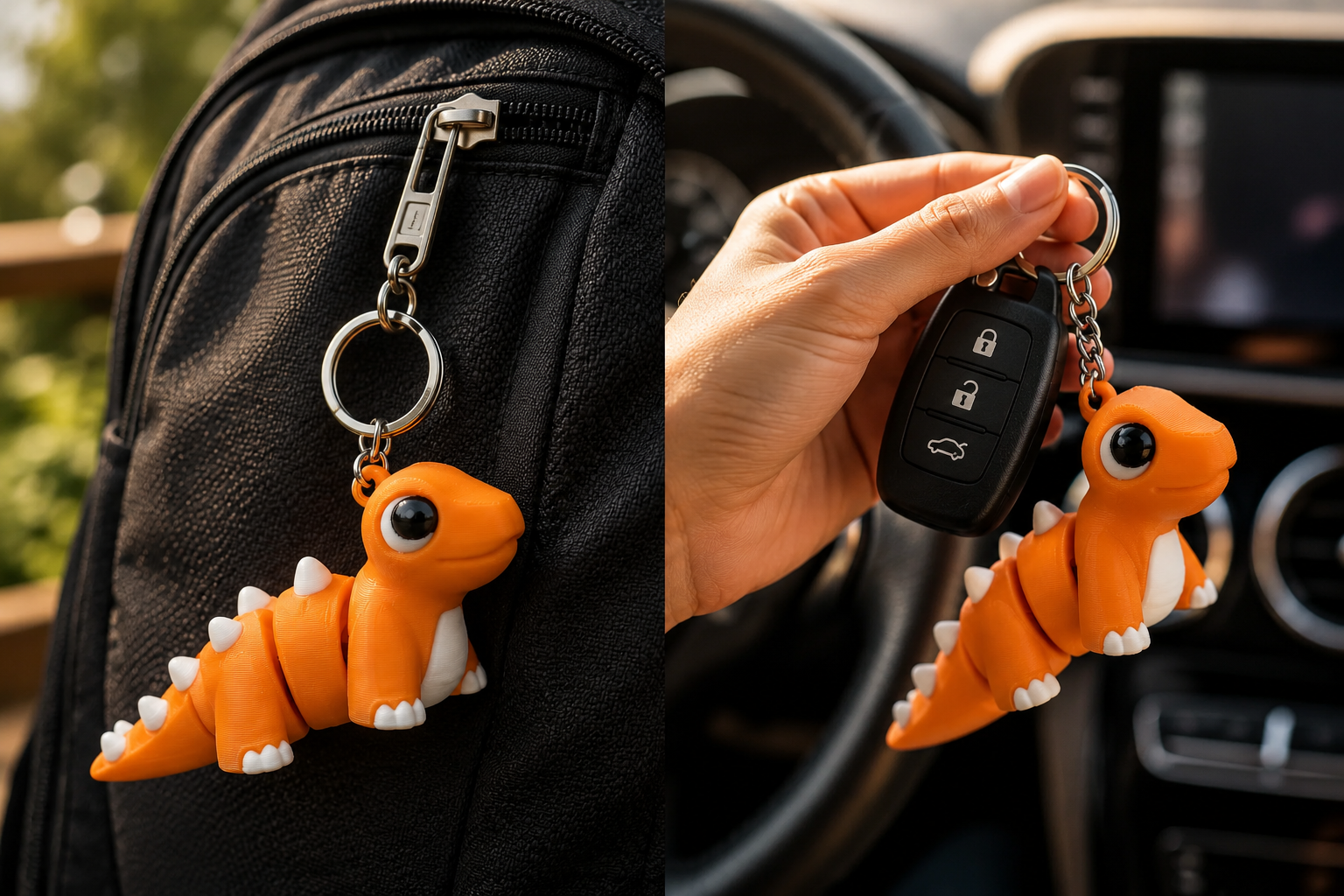 Spikora | Articulated Dragon Keychain
