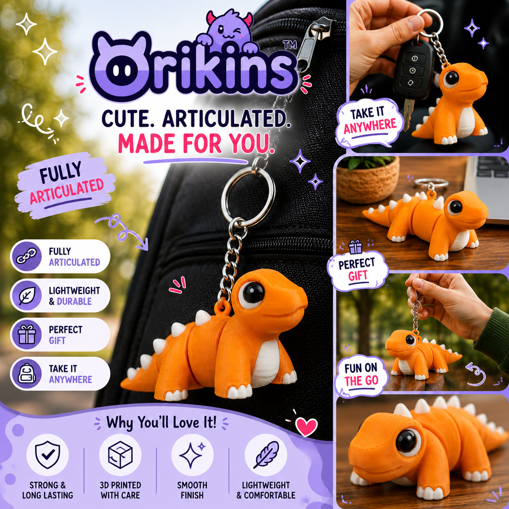 Spikora | Articulated Dragon Keychain