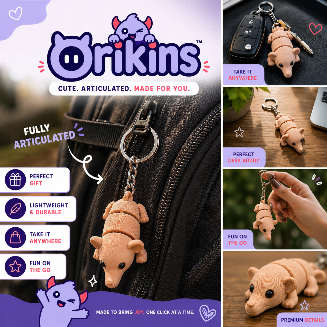 Ellumi | Articulated Elephant Keychain