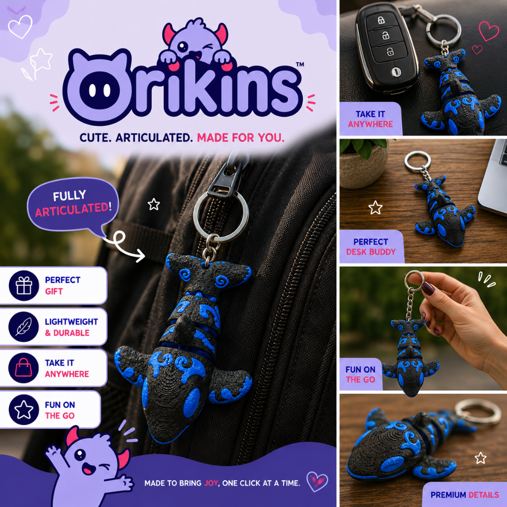 Obsidryx | Articulated Dragon Keychain
