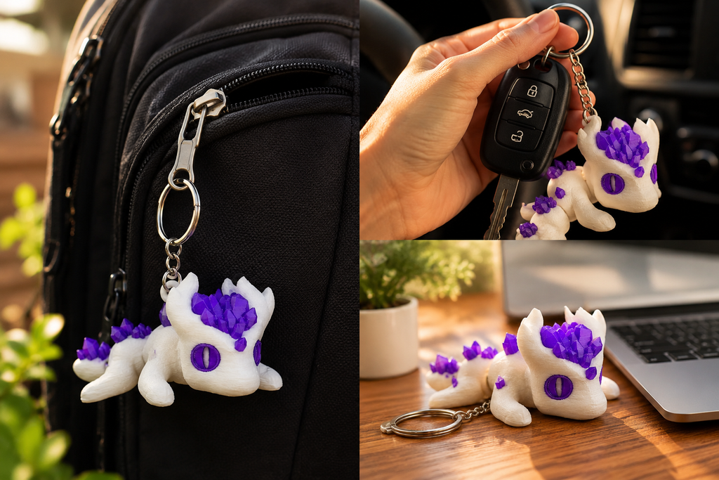 Lumicryst | Articulated Dragon Keychain